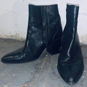 Frye Pointed Toe Black Booties